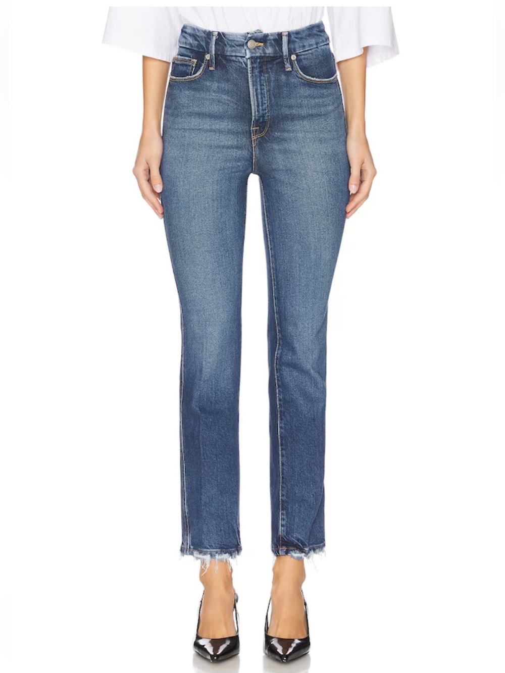 Good American Good Curve Straight Leg Jean